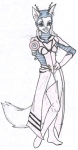 Alien Griddlebone- half based on Naria and Eriya's costume from Escaflowne, half just bizarre imagination
